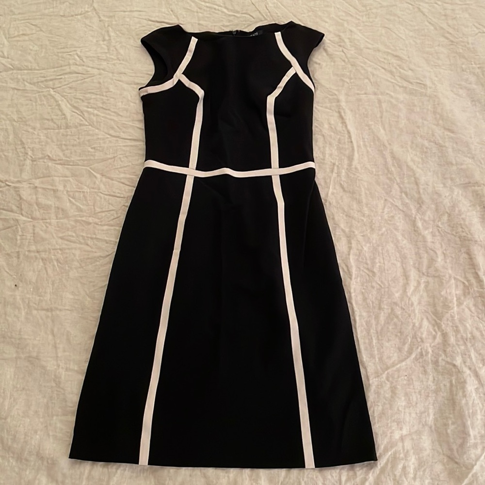 Cap-sleeved classic black dress by Chaps
